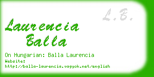 laurencia balla business card